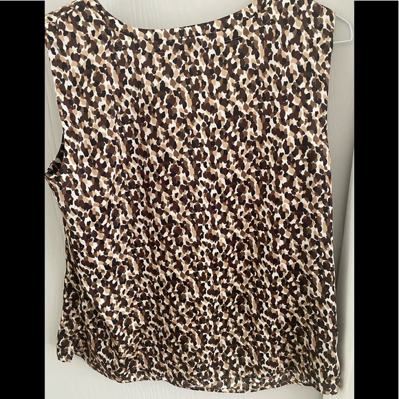 Women’s Talbots Large sleeveless browns, black, and cream top - Picture 2 of 5